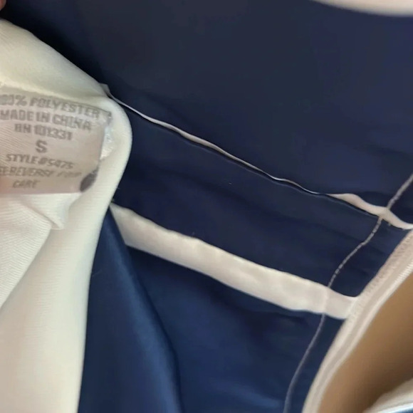 Colorblock flounce striped pleated dress,S, slight shimmer EC, coastal,fit&flare - Picture 12 of 13